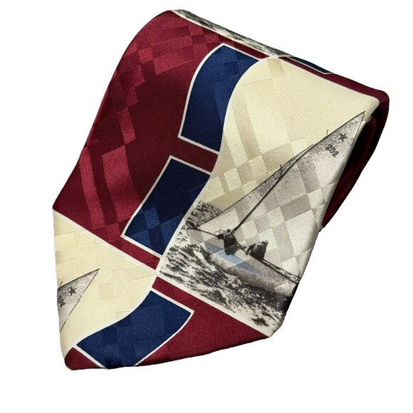 Polo Ralph Lauren Other - Polo Ralph Lauren Tie Sailboat Print 100% Silk Handmade Satin 4"